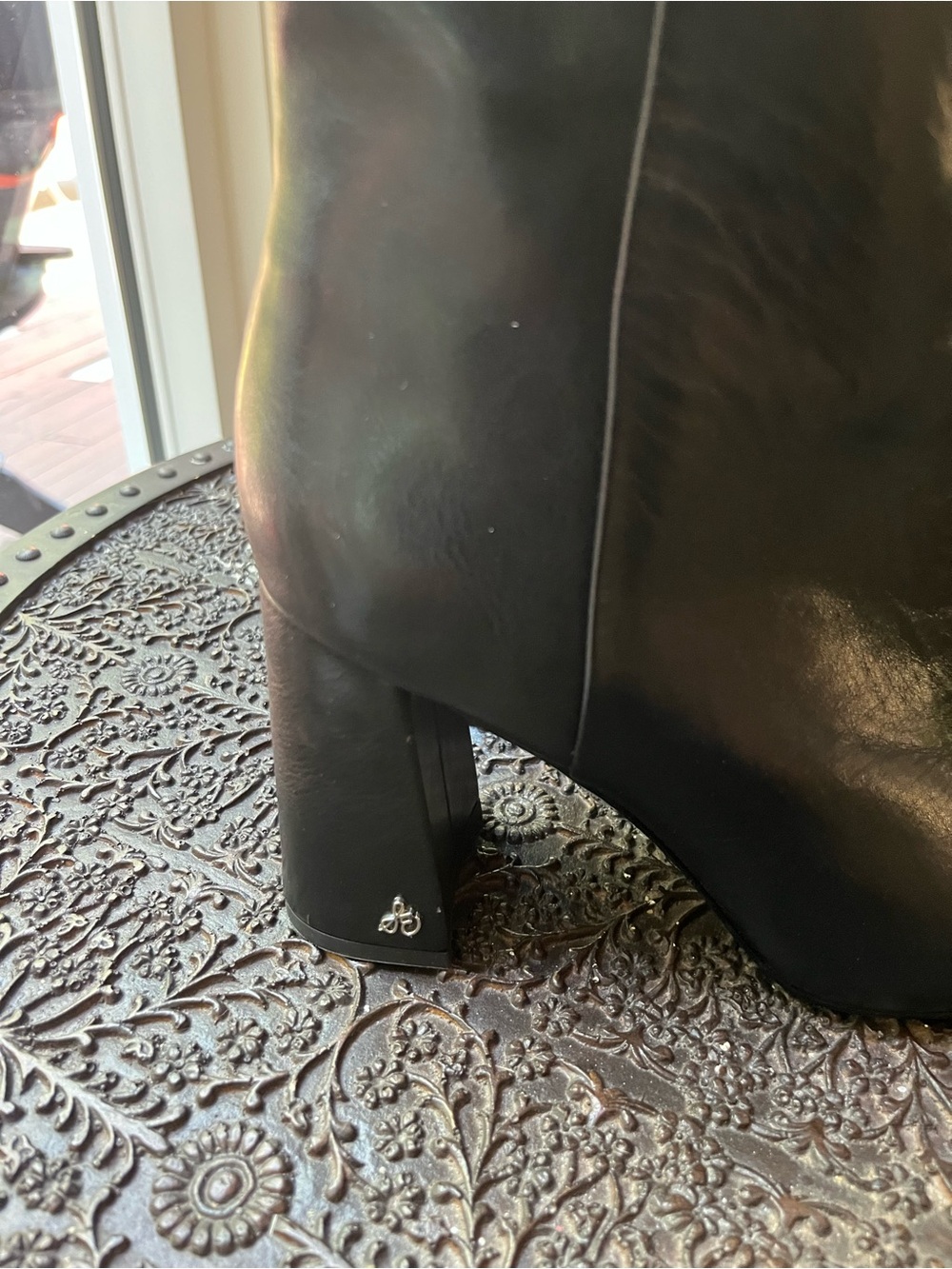 NEW SAM EDELMAN SIGNATURE COLLECTION DONNA BLACK LEATHER BOOTIES 8 - Picture 12 of 13
